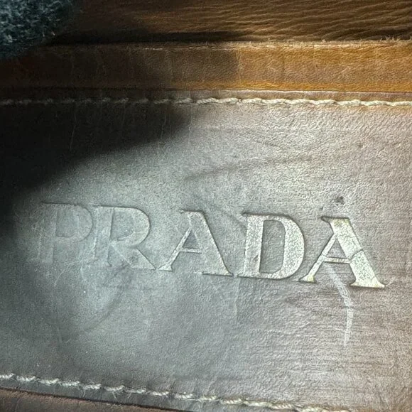 Prada Navy blue Suede Leather Driving Loafers, Size 7 (US8)